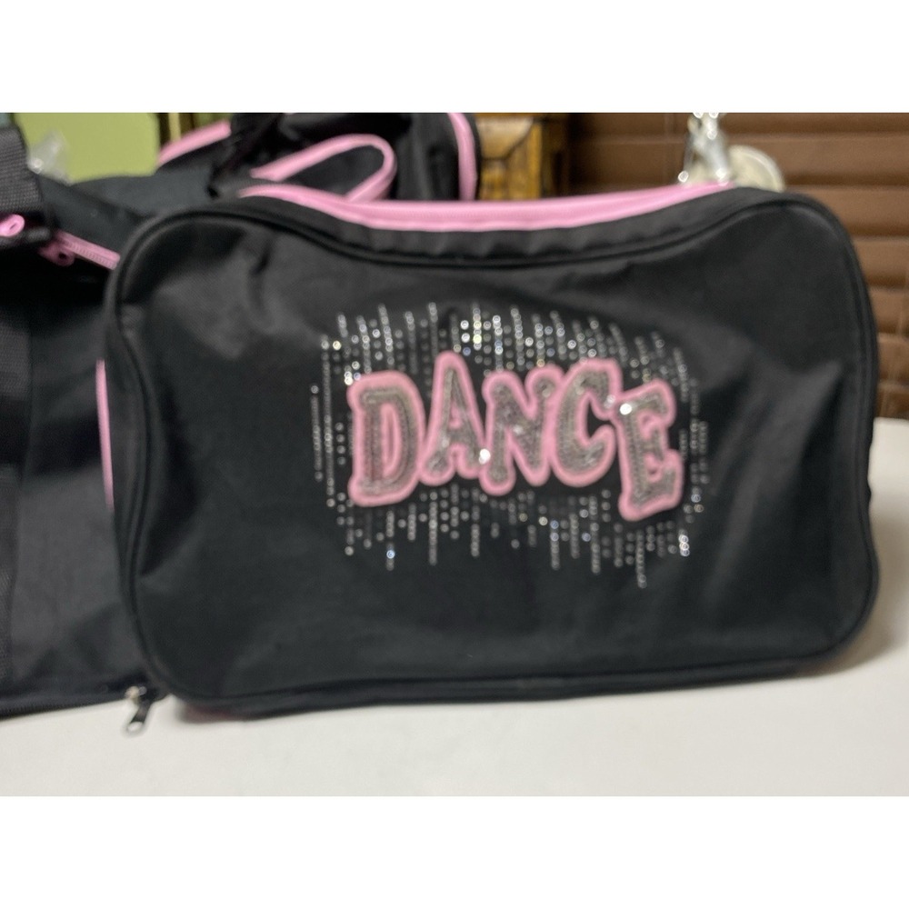 Sassi designs 24 black duffel Bag Pink Bedazzled Large‎ Dance Cheer Gym